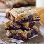 three oreo brookies stacked