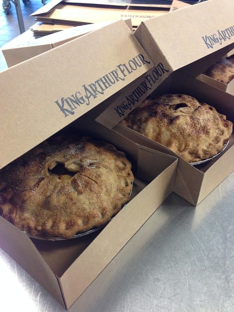 Homemade pies in King Arthur Flour boxes