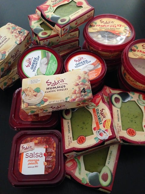 A collection of Sabra products
