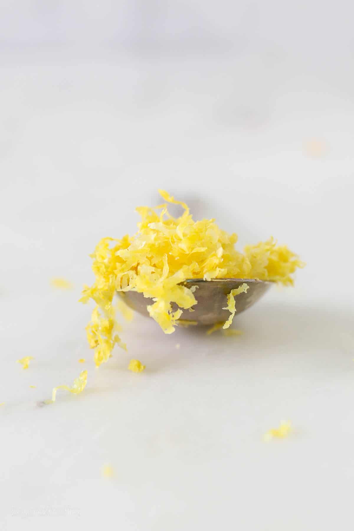 A spoonful of lemon zest