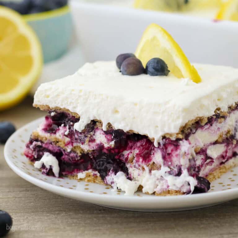 Blueberry Lemon Icebox Cake| Beyond Frosting