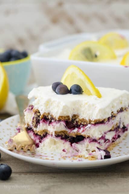 Blueberry Lemon Icebox Cake| Beyond Frosting