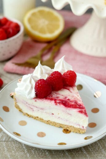 No Bake White Chocolate Raspberry Cheesecake Beyond Frosting 4587