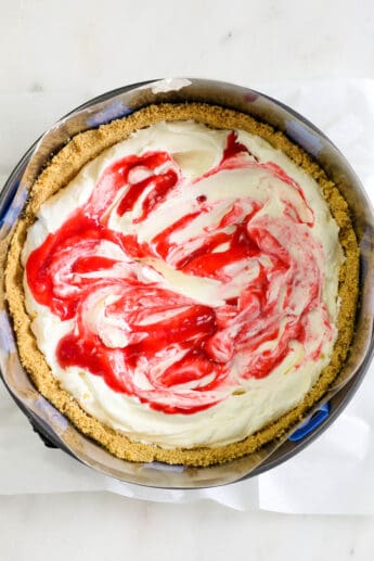 No-Bake White Chocolate Raspberry Cheesecake | Beyond Frosting