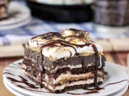 No-Bake S'mores Icebox Cake | Dessert Lasagna