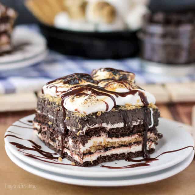 No-Bake S'mores Icebox Cake | Dessert Lasagna