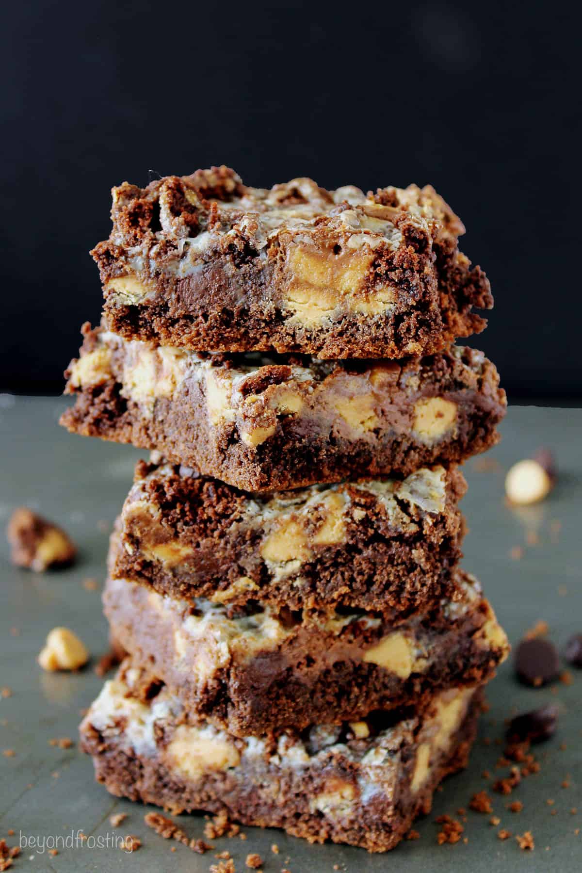 five cake bars stacked