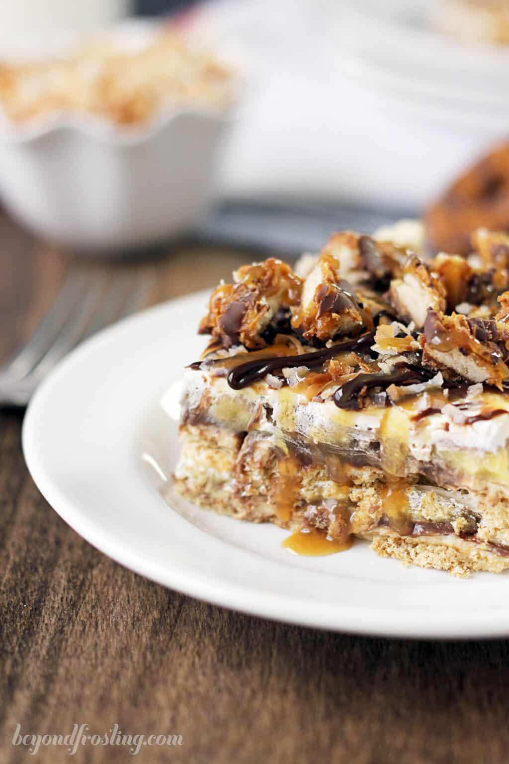 Samoa Icebox Cake Beyond Frosting