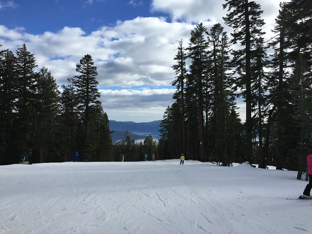 A ski slope at Lake Tahoe