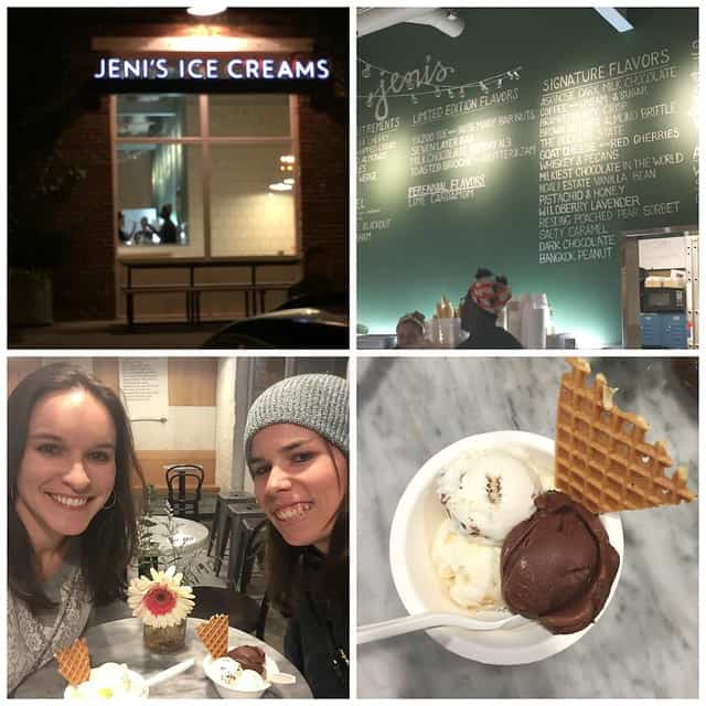 Collage of visit to Jeni's ice creams 