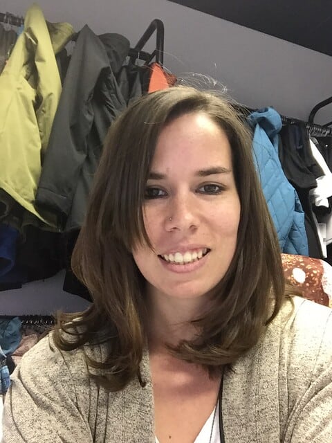Blog author selfie showing her new haircut