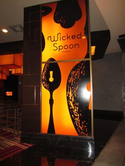 Wicked Spoon restaurant sign