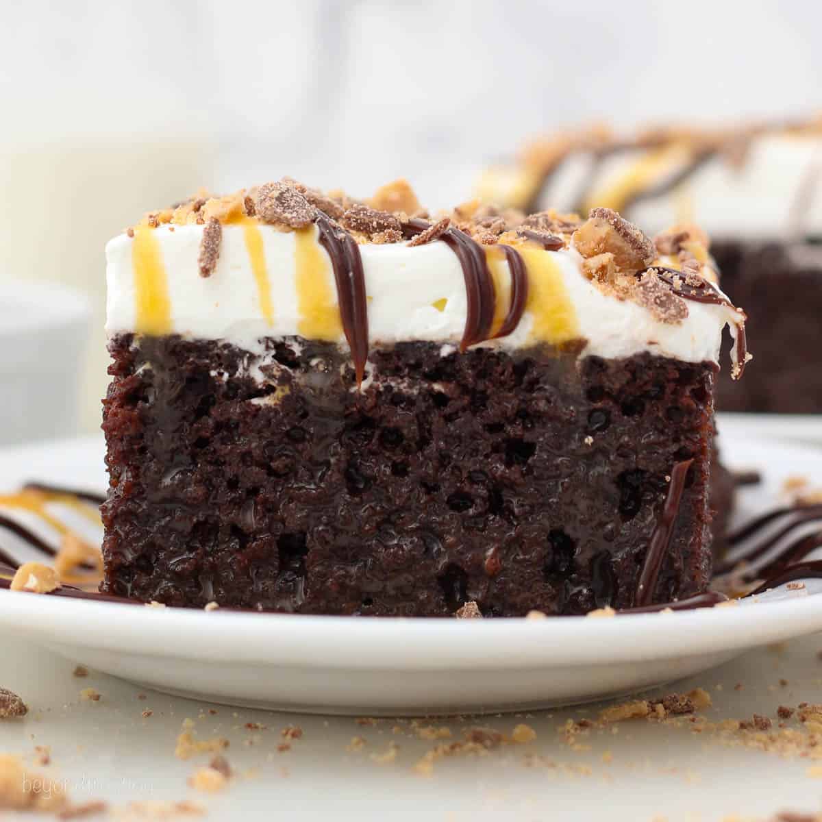 Chocolate Poke Cake - OMG Chocolate Desserts