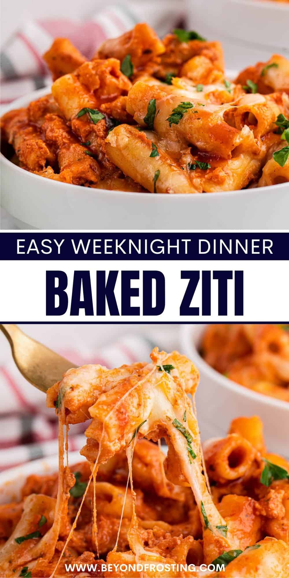 Easy Baked Ziti Recipe l Beyond Frosting