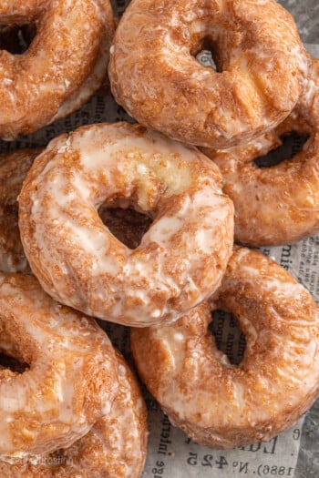 A pile of old fashioned donuts