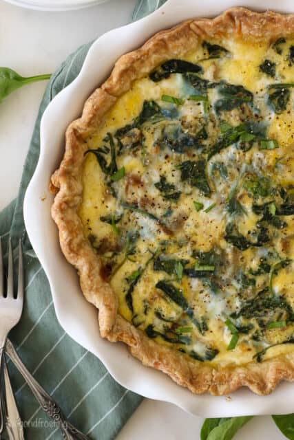 Easy Quiche Florentine Recipe l Beyond Frosting