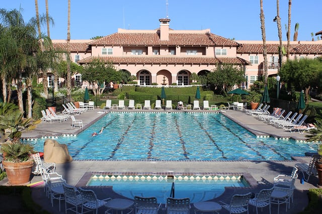 View of the pool area at Harris Ranch