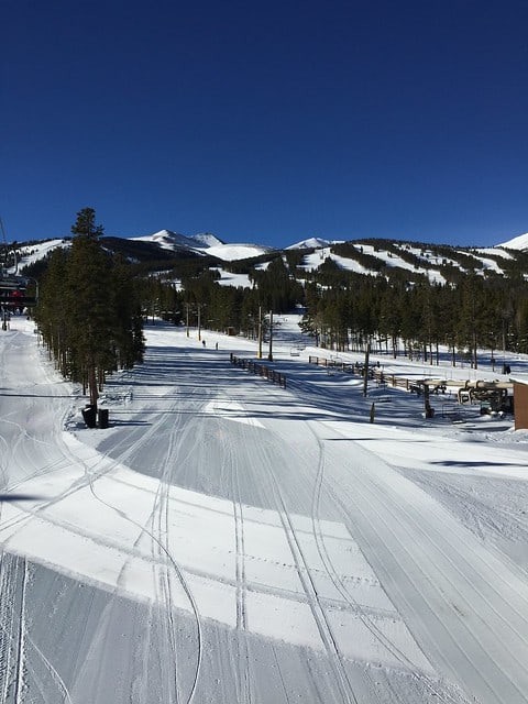 A ski slope at Breckenridge resort