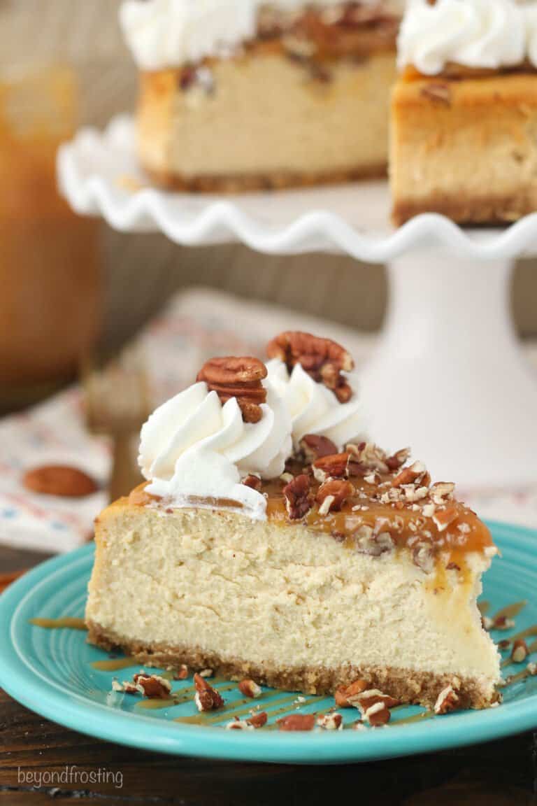 Caramel Pecan Cheesecake - Beyond Frosting