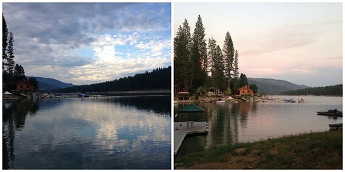 Collage of scenery at Bass Lake