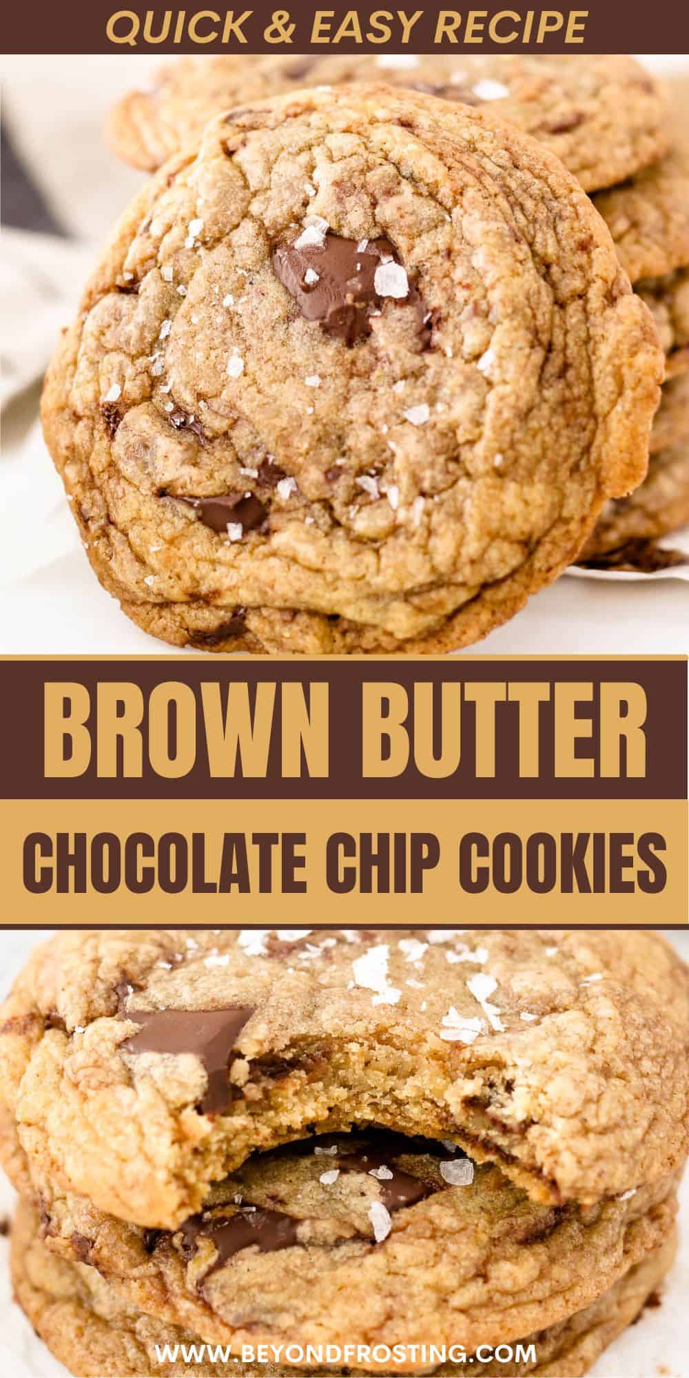 Brown Butter Chocolate Chip Cookies - Beyond Frosting