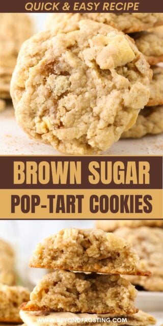 Two images of Pop-Tart Cookies with text overlay
