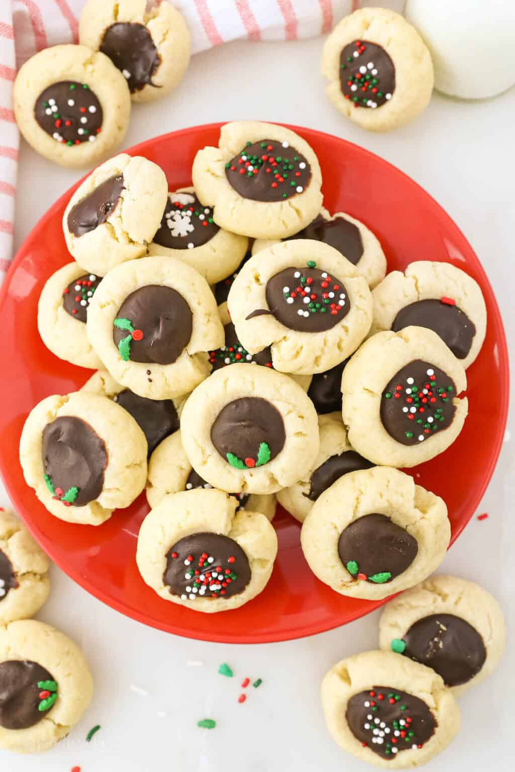 Chocolate Thumbprint Cookies 