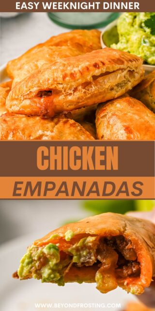 Pinterest title image for Chicken Empanadas.