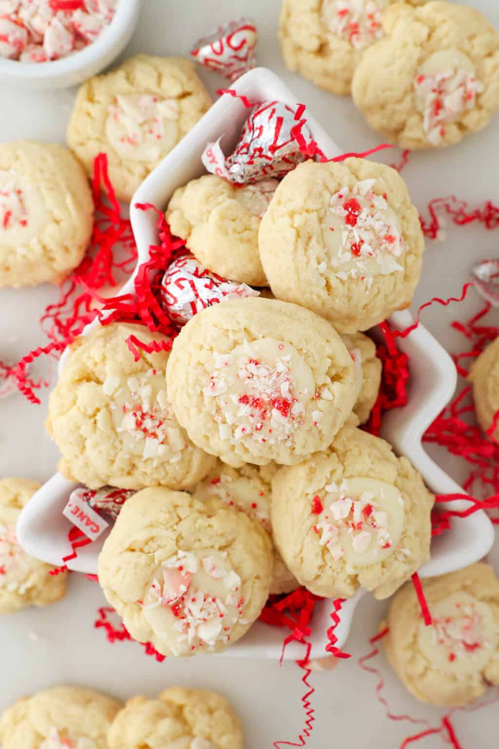 Easy Peppermint Cream Thumbprint Cookies | Beyond Frosting