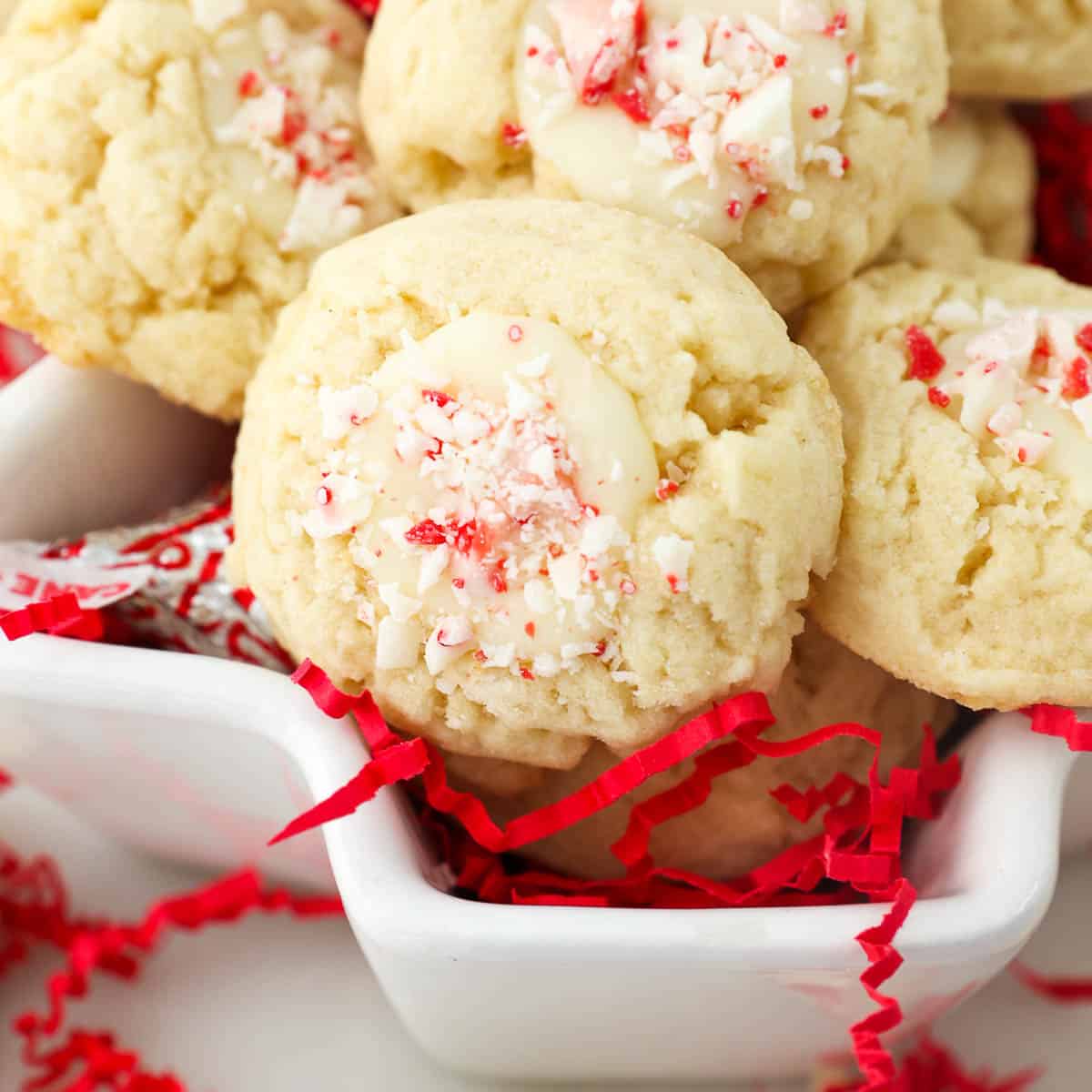 Easy Peppermint Cream Thumbprint Cookies Beyond Frosting