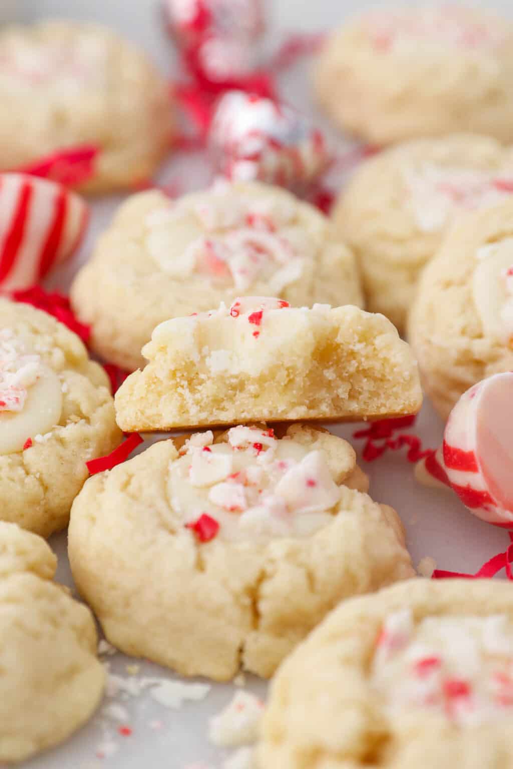 Easy Peppermint Cream Thumbprint Cookies | Beyond Frosting