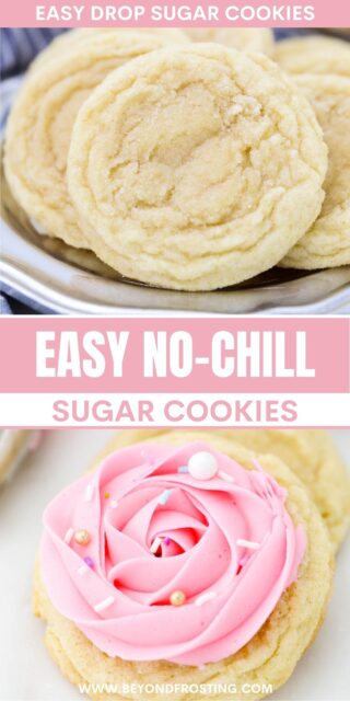 Pinterest images of frosted and unfrosted sugar cookies