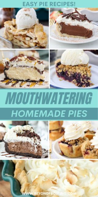 A collage of pie recipes with a text overlay