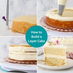 Pinterest title image for How to Make a Layer Cake.