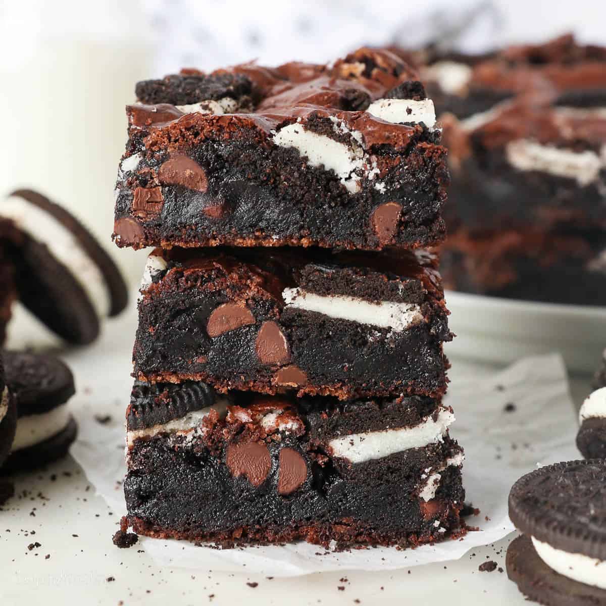 Easy Oreo Brownies Beyond Frosting