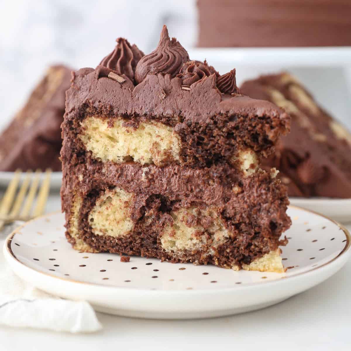 Easy Chocolate Marble Cake | Beyond Frosting