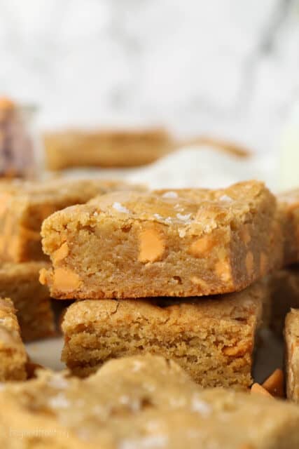 Chewy Brown Butter Blondies with Butterscotch| Beyond Frosting