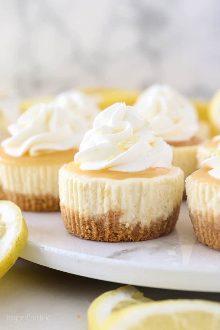 Mini Lemon Cheesecakes | Beyond Frosting