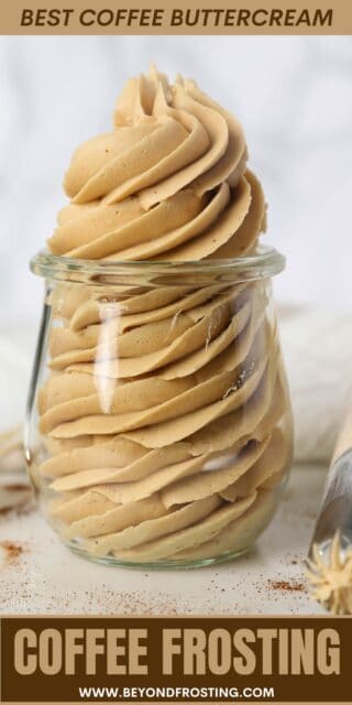 Pinterest title image for Coffee Frosting.