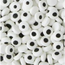 Assorted small candy edible eyeballs