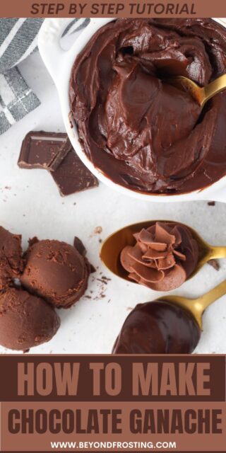 Pinterest title image for How to Make Chocolate Ganache.