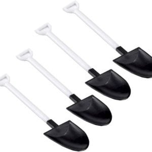 Four Mini disposable shovel spoons