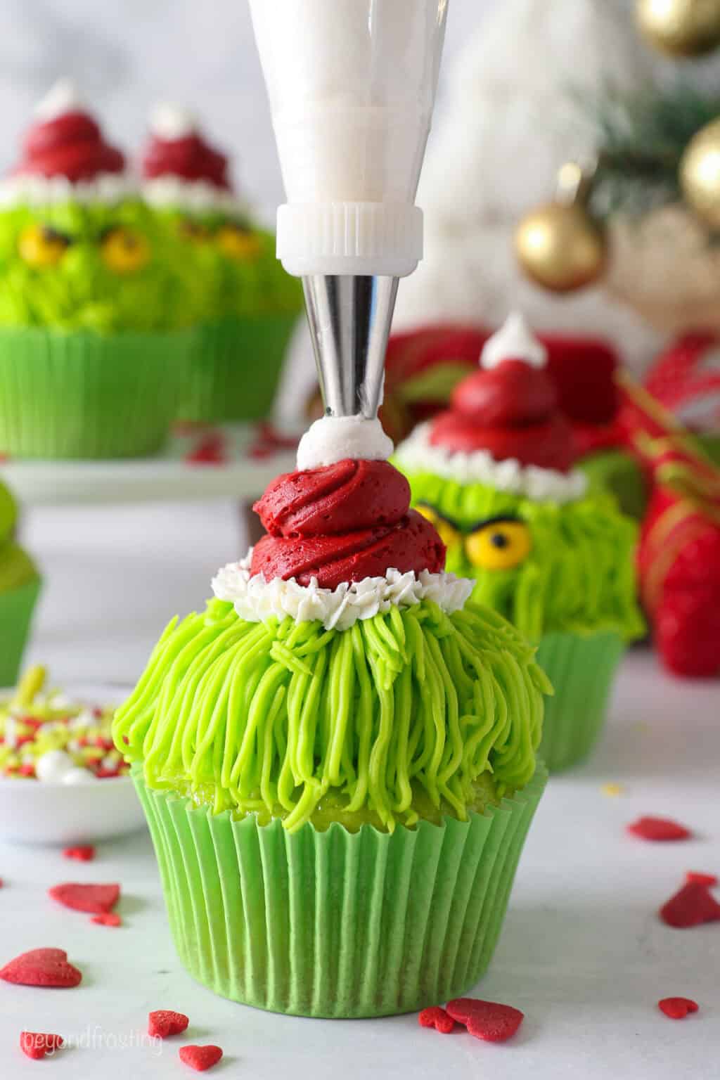 Grinch Cupcakes | Beyond Frosting