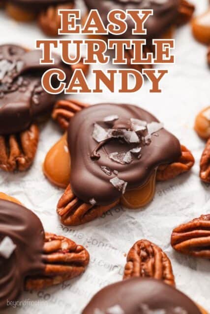 Pinterest title image for Easy Turtle Candy.