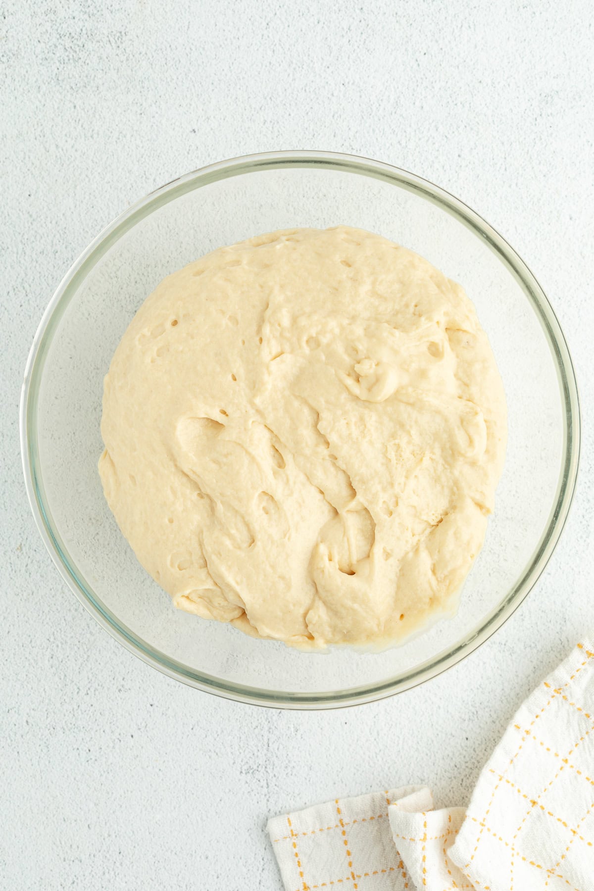 Muffin batter in a bowl.