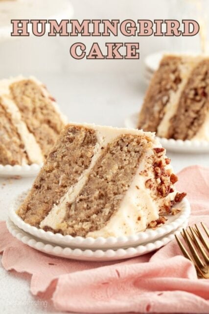 Pinterest title image for Hummingbird Cake.