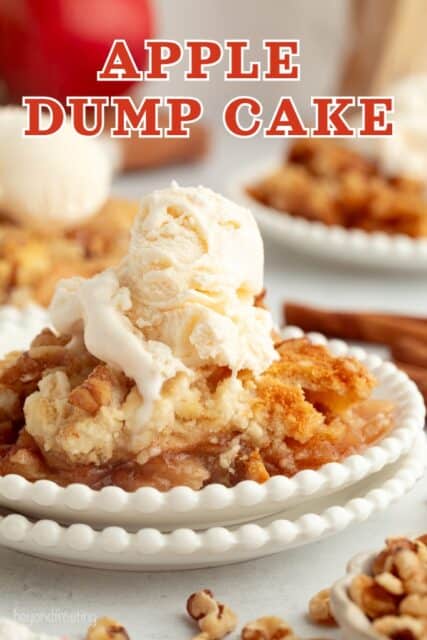 Pinterest title image for Apple Dump Cake.